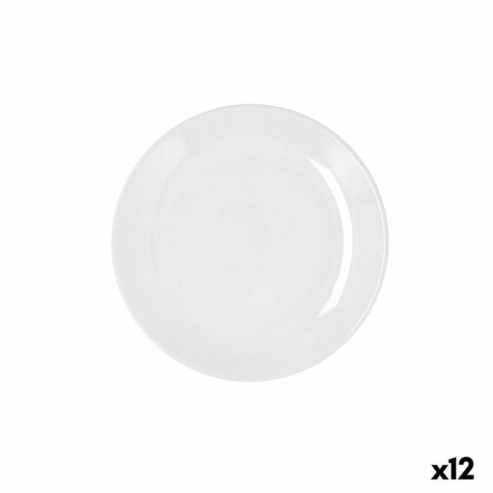 Piatto da Dolce Bidasoa Glacial Coupe Ceramica Bianco (19 cm) (Pack 12x)