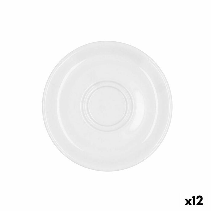 Piatto da pranzo Bidasoa Glacial Caffè 100-180 ml Bianco Ceramica (12 Unità) (Pack 12x)