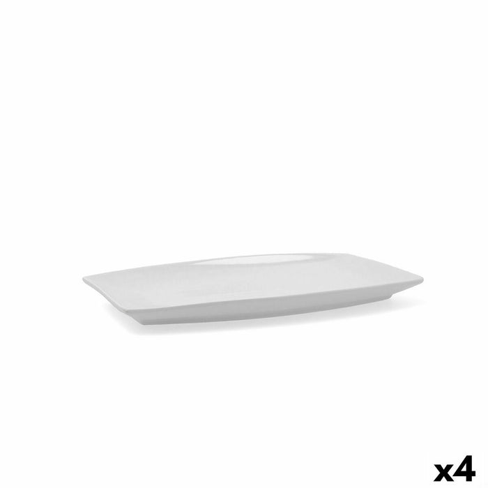 Bandeja de Horno Quid Gastro Cerámica Blanca (30,5 x 19,5 x 2,5 cm) (Pack 4x)