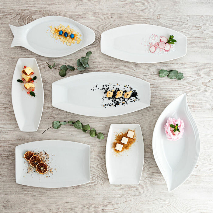 Teglia da Cucina Quid Gastro Quadrato Ceramica Bianco (25,2 x 16 x 2 cm) (6 Unità)
