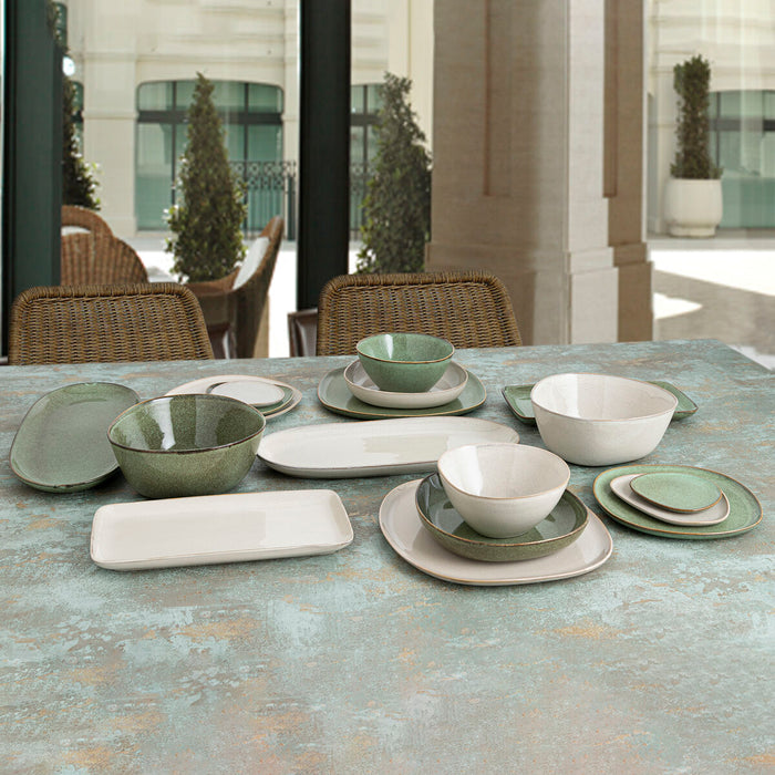 Piatto da pranzo Bidasoa Ikonic Verde Ceramica 11 x 11 cm (12 Unità) (Pack 12x)