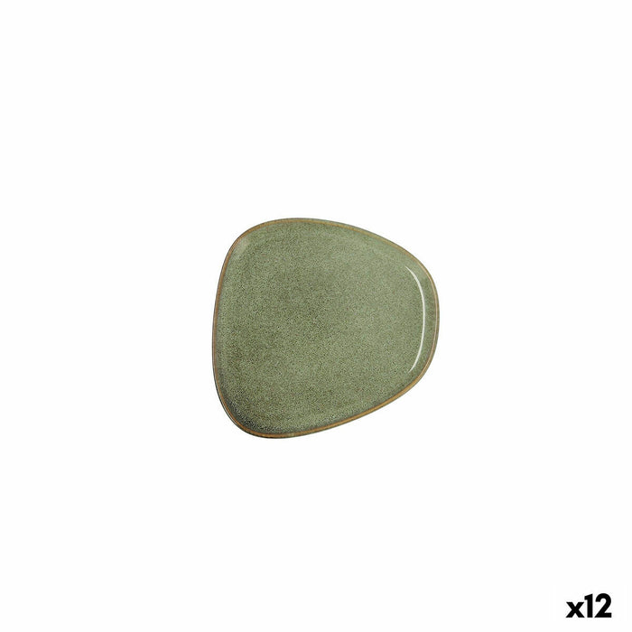 Prato de Jantar Bidasoa Ikonic Cerâmica Verde 14 x 13,6 cm (12 Unidades) (Pack 12x)