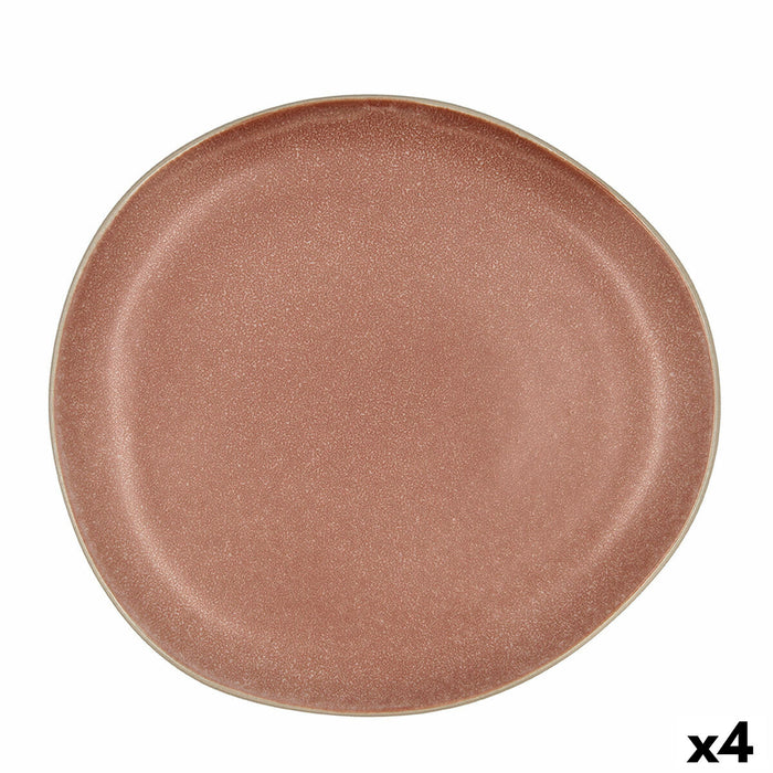 Piatto da pranzo Bidasoa Gio Irregolare Marrone Ceramica 26,5 cm (4 Unità)
