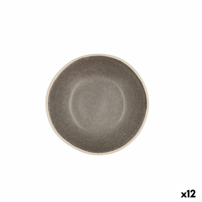 Ciotola Bidasoa Gio Ceramica Grigio 12 x 3 cm (12 Unità)
