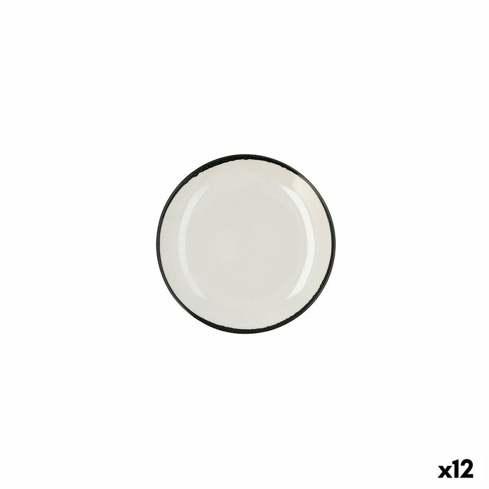 Plato Llano Ariane Vital Filo Ceramica Blanco Ø 18 cm (12 Uds)