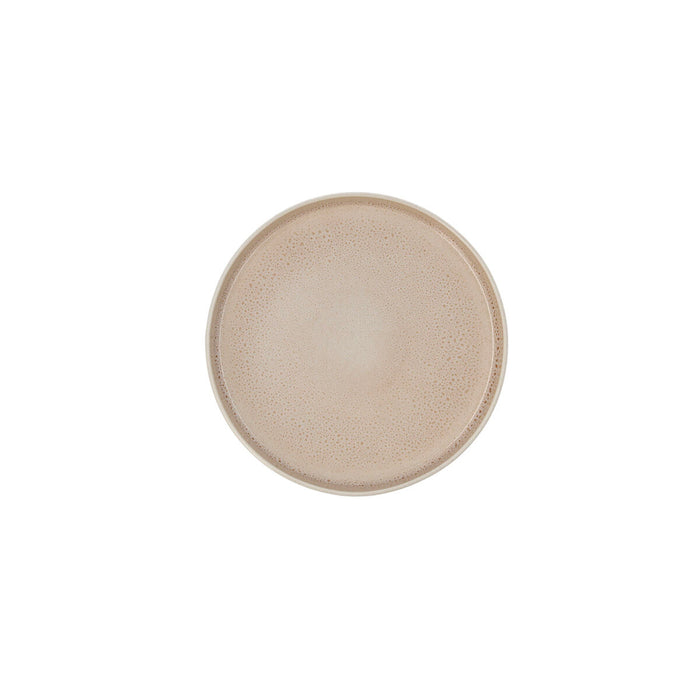 Plato Llano Ariane Cerámica Porosa Beige Ø 21 cm (4 Uds)