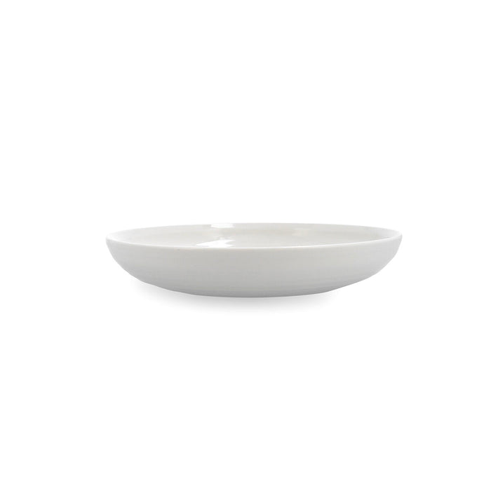 Prato de Sopa de Cerâmica Artesanal Ariane Branco 25 cm (6 Unidades)