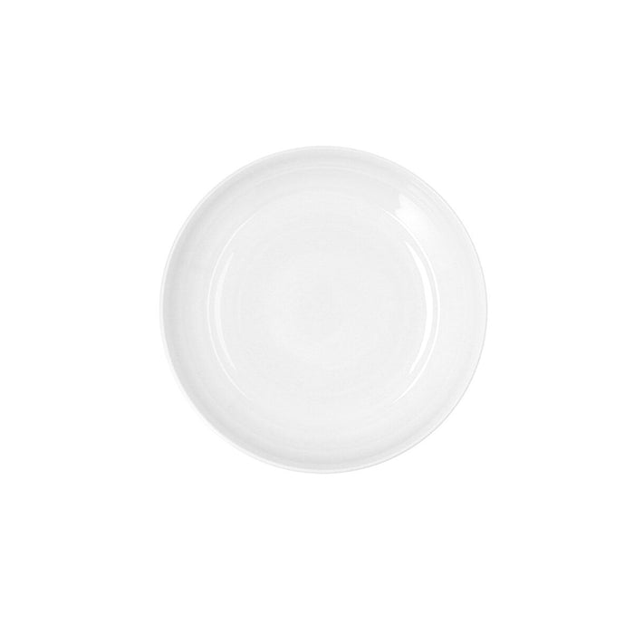 Prato de Sopa de Cerâmica Artesanal Ariane Branco 25 cm (6 Unidades)