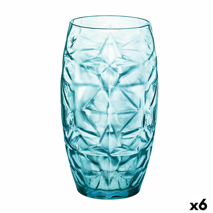 Vaso Cristal Azul Oriente 470 ml (6 Uds)