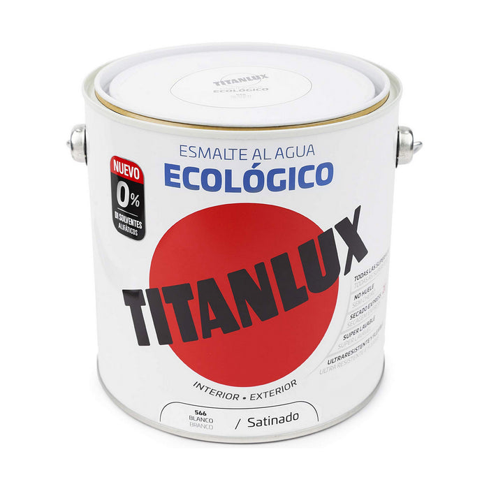 Tratamiento Titanlux 01t056625 Base esmalte Base Agua Blanco 2,5 L Satinado 2,5 L