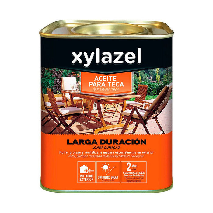 Aceite de teca Xylazel Roble de larga duración 750 ml Mat
