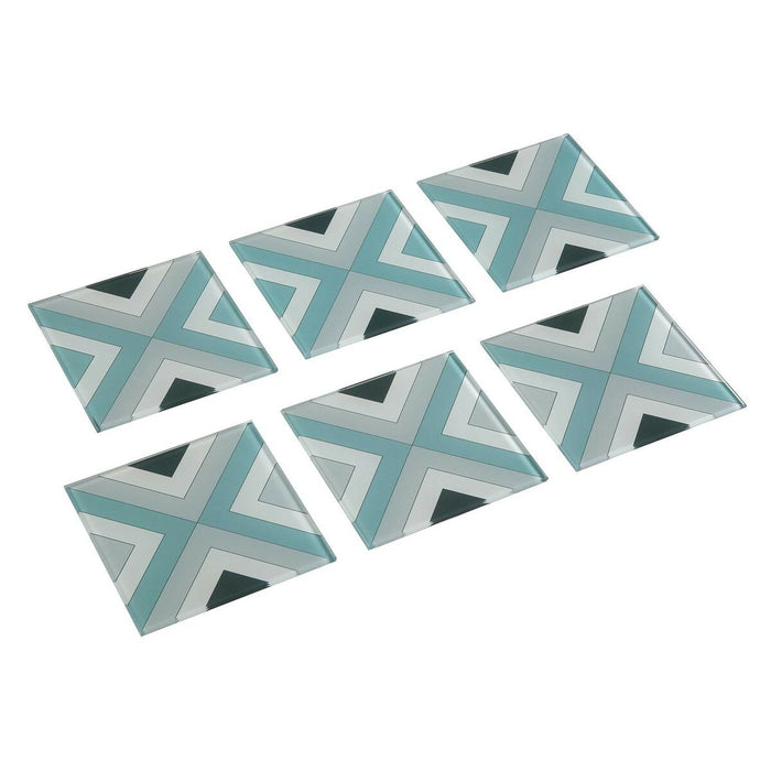 Posavasos de cristal Versa Dunard (paquete de 6) (0,6 x 10 x 10 cm)