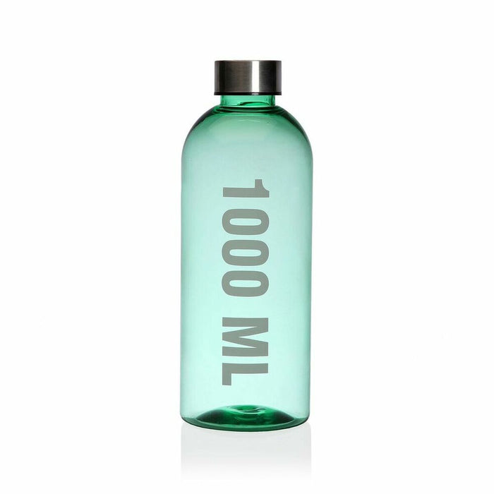 Botella de agua Versa Green 1 L Acero Poliestireno 8,7 x 24,5 x 8,7 cm