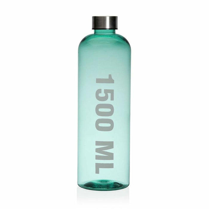 Botella de agua Versa Green 1,5 L Acero compuesto de poliestireno 9 x 29 x 9 cm