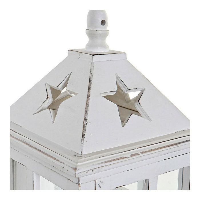 Lanterna DKD Home Decor Crystal White Pine (21 x 21 x 51 cm)