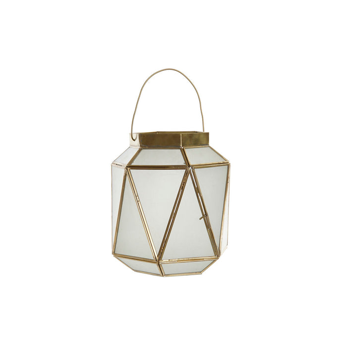 Lanterna de bronze de cristal dourado para decoração de casa DKD (18 x 20 x 23 cm)