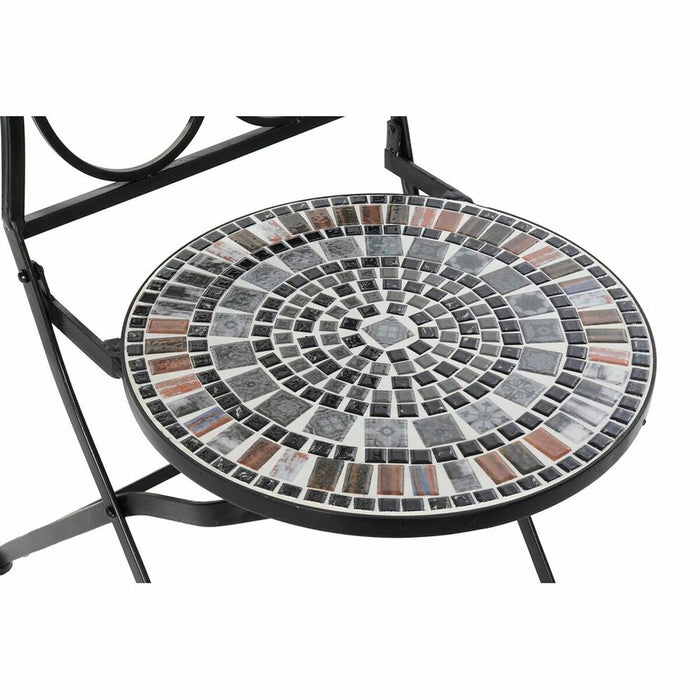 Cadeira de jardim DKD Home Decor Black Ceramic Multicolor Forjare (39 x 50 x 93 cm)