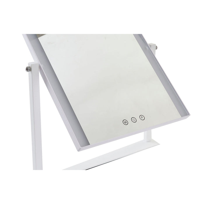 Specchio LED Touch da Tavolo DKD Home Decor Metallo Bianco (35 x 2 x 45 cm)