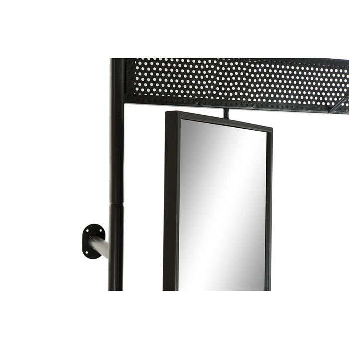 Entrada DKD Home Decor Espelho Metal Madeira Castanho Cinzento Escuro (84,5 x 40 x 187 cm)