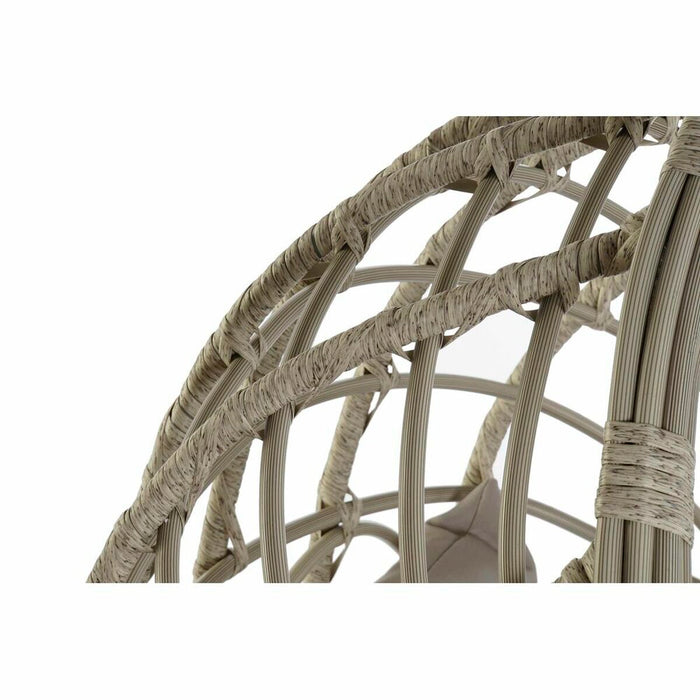 DKD Home Decor Silla colgante de jardín 90 x 70 x 110 cm gris ratán sintético aluminio (92 x 70 x 113 cm)
