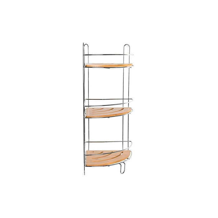 Estante de Baño DKD Home Decor Bambú Aluminio Cromado Metal Inoxidable Natural 19,5 x 19,5 x 47 cm