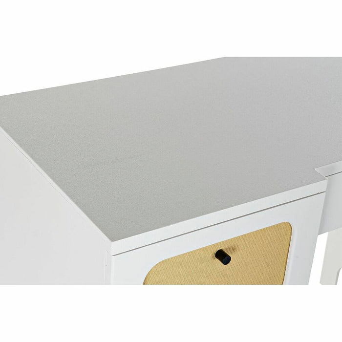Escrivaninha DKD Home Decor Fir White Rattan (140 x 50 x 76 cm)