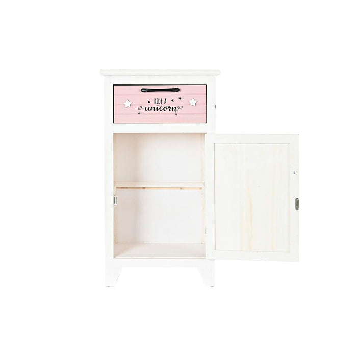Comodino DKD Home Decor Per bambini Grigio Rosa Bianco Giallo (40 x 29 x 73,5 cm)