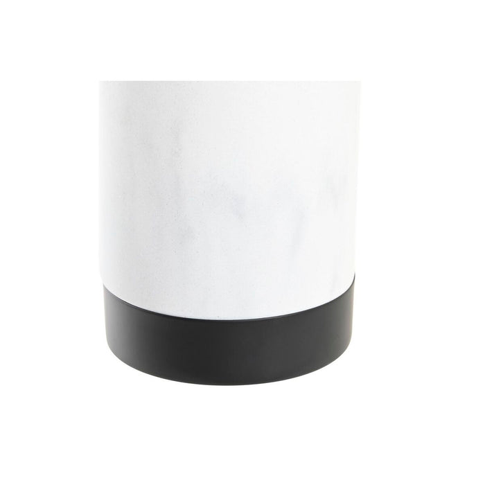 Scopino per il Bagno DKD Home Decor Bianco Nero Bianco/Nero Metallo Resina Acciaio inossidabile Marmo Moderno 30 x 40 cm 10 x 10