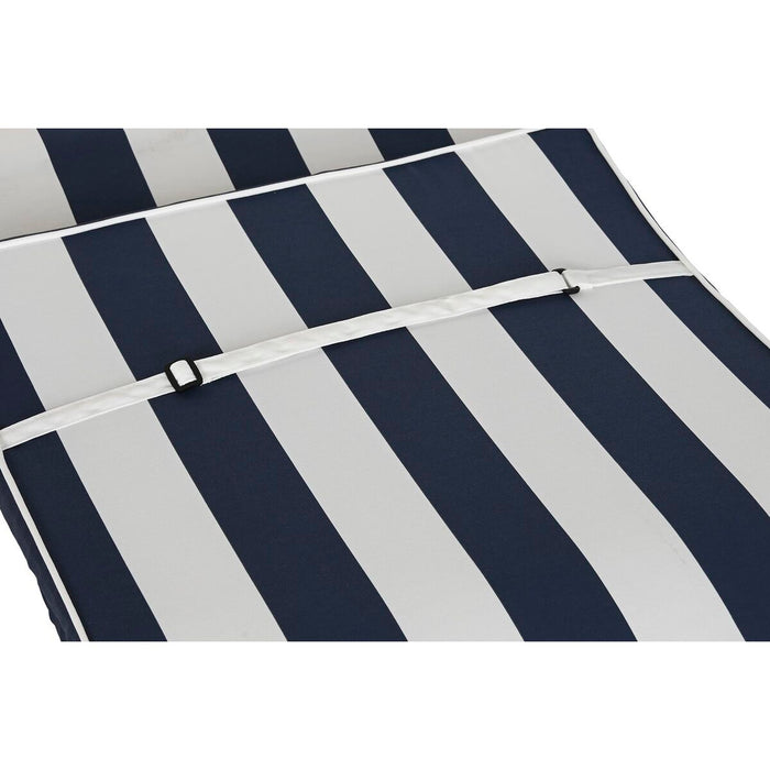 Cuscino per Lettino DKD Home Decor Amaca Bianco Blu Marino 190 x 60 x 5 cm