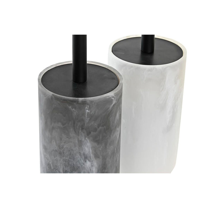 Escova Sanitária DKD Home Decor 9,5 x 9,5 x 38 cm Resina de Aço Inox (2 Unidades)