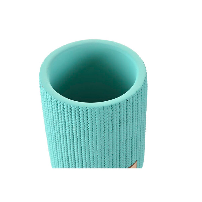 DKD Home Decor Vaso Cemento Verde 8 x 8 x 10 cm