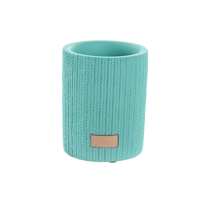 DKD Home Decor Vaso Cemento Verde 8 x 8 x 10 cm