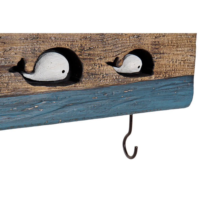 Appendiabiti da parete DKD Home Decor Finitura invecchiata Metallo Legno (85 x 4 x 33 cm)