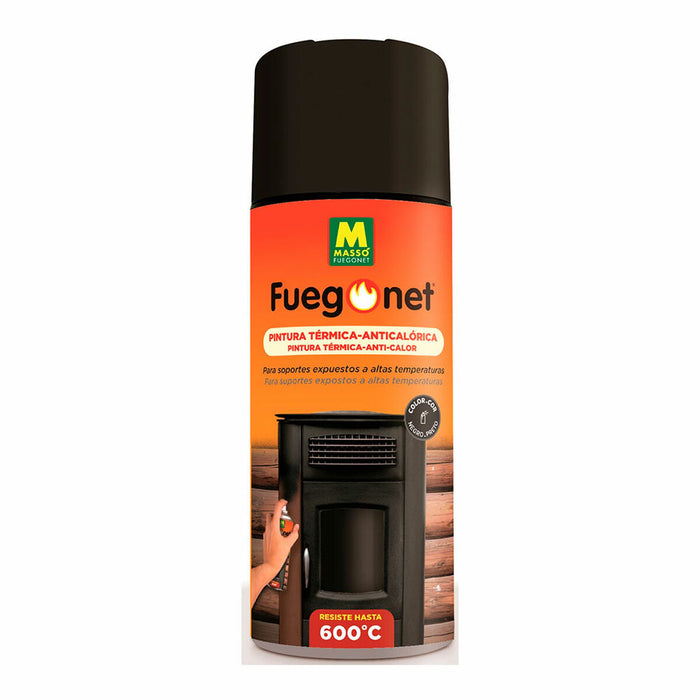 Massó Fuegonet Spray Pintura Anti-Calor Negra 400 ml