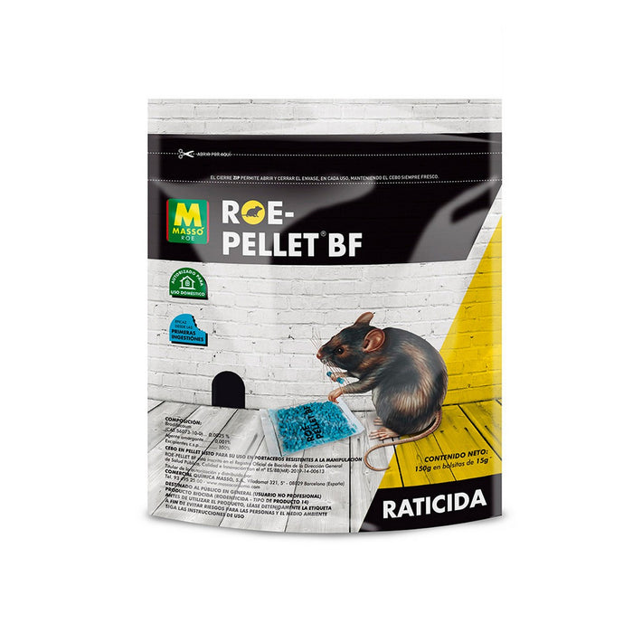 Massó Roe-Pellet BF veneno para ratas 150 g 10 Piezas