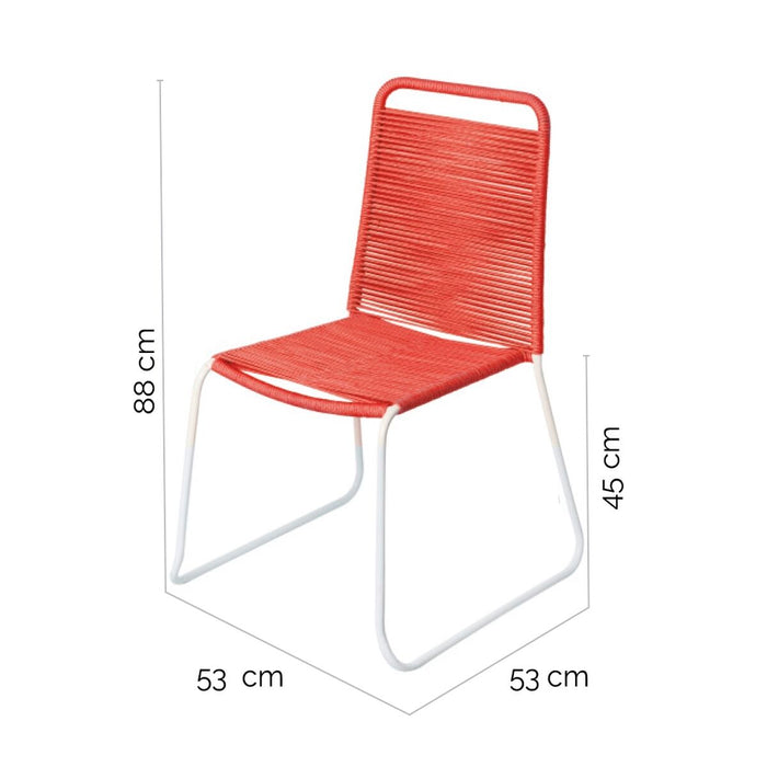 Cadeira de jardim Antea 57 x 61 x 90 cm Corda Vermelha