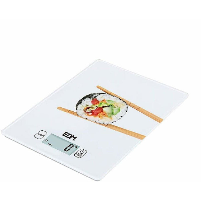 Balanza de cocina EDM Blanca 5 kg (14 x 19,5 cm)