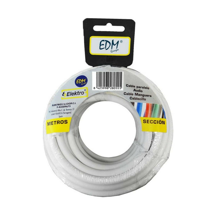 Cable EDM 2 X 0.5mm 10m Blanco