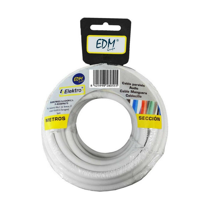 Cable EDM 2 x 0.75mm Blanco 20m