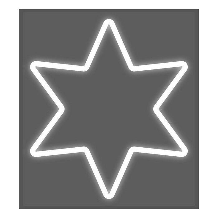 Estatua Decorativa EDM Estrella Flexilada Blanca 220 V (60 x 3 x 80 cm)