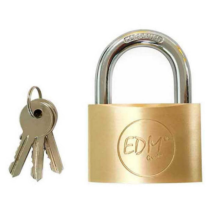 Cadeado com chave EDM Arco Latão (40 x 23 mm)