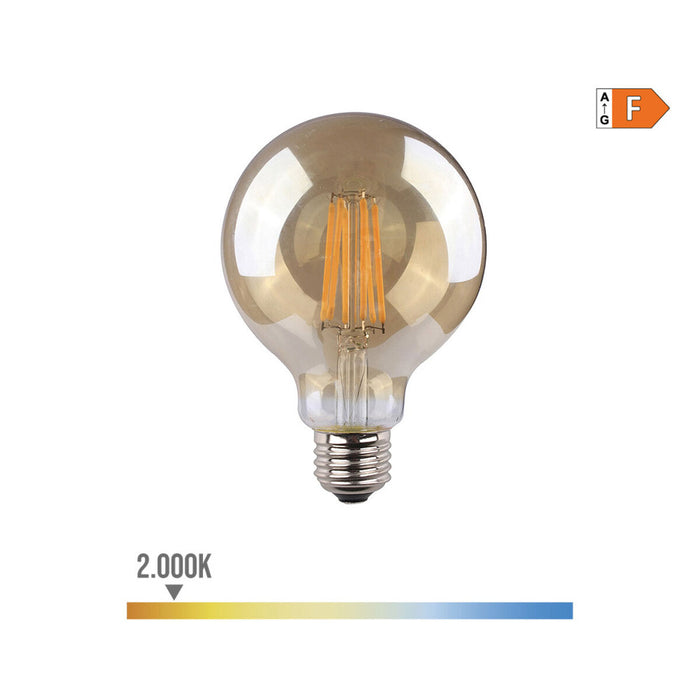 Lampadina LED EDM Vintage F 8 W E27 720 Lm 12,5 x 17 cm Ø 12,5 x 17 cm (2000 K)