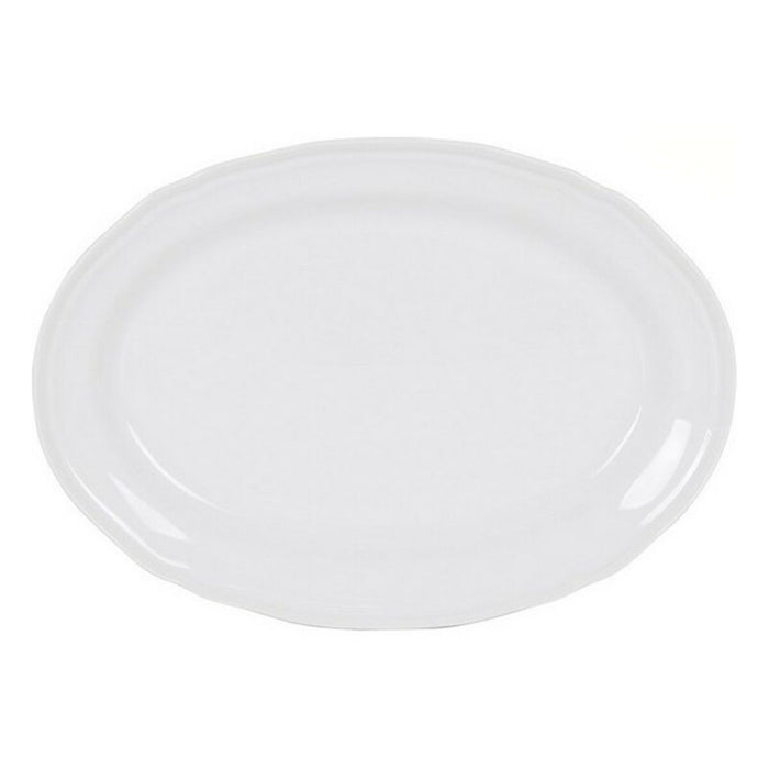 Assadeira Feuille Oval de Porcelana Branca (28 x 20,5 cm)