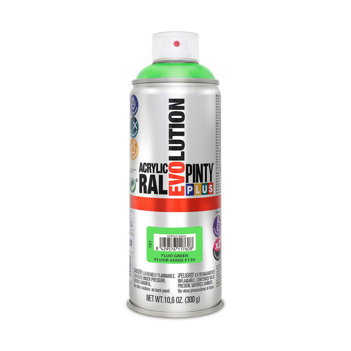 Tinta spray Pintyplus Evolution F136 400 ml Verde Fluorescente