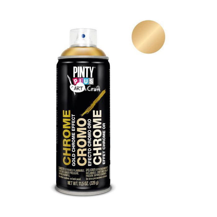 Pintyplus Art &amp; Craft C151 Spray de tinta cromada 400 ml Dourado