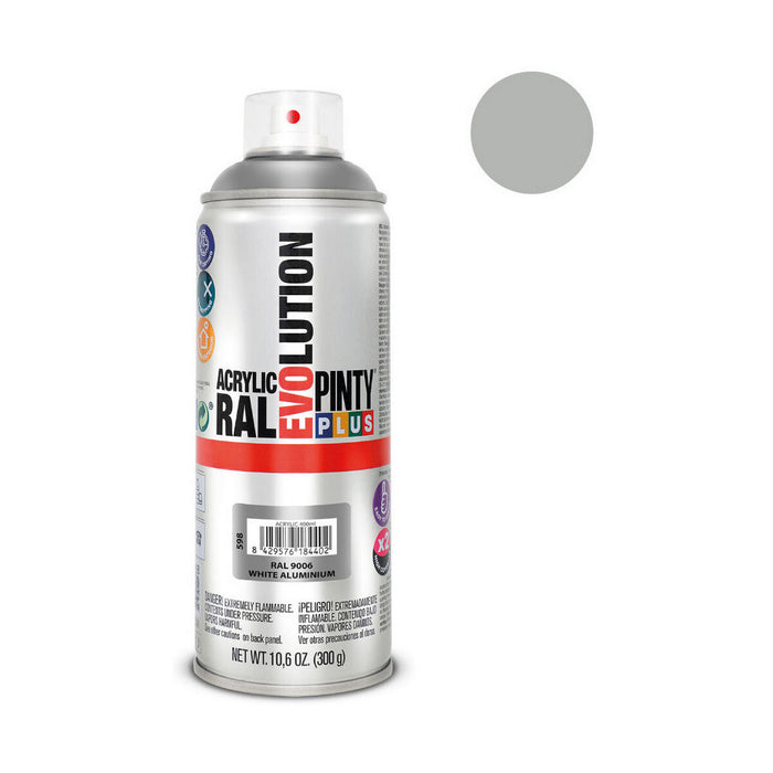 Pintyplus Evolution RAL 9006 Tinta Spray 400ml Branco Alumínio