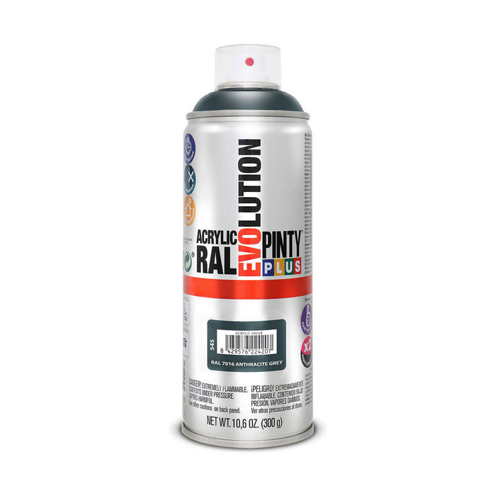 Tinta spray Pintyplus Evolution RAL 7016 400ml Antracite