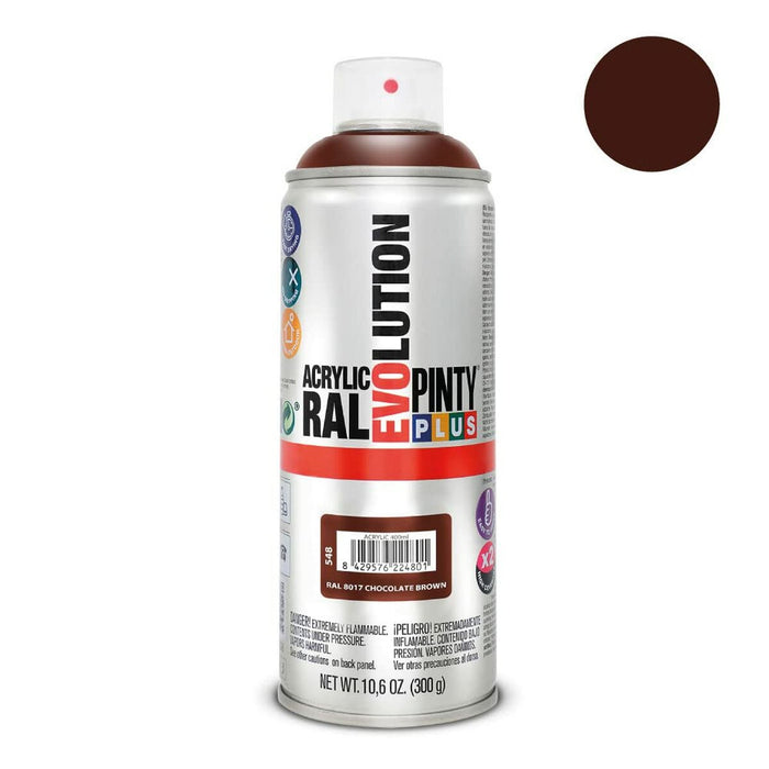 Vernice spray Pintyplus Evolution RAL 8017 300 ml Cioccolato