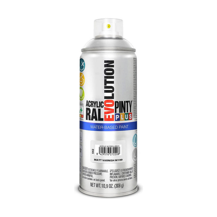 Vernice Spray Pintyplus Evolution M199 Mat Base d'acqua 400 ml Incolore