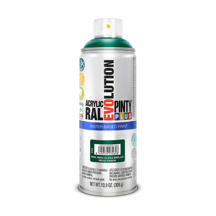 Vernice spray Pintyplus Evolution RAL 6005 Base d'acqua Moss Green 400 ml